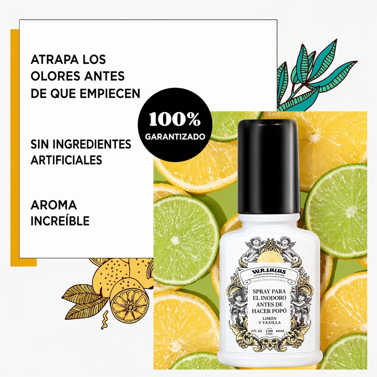 Spray para Inodoro Anti-Olores (Antes de Usar) – Paquete de 2 | 2 oz