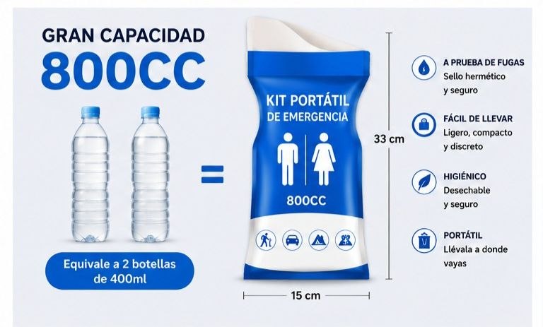 Bolsa Portátil de Emergencia | Paquete de 5 unidades