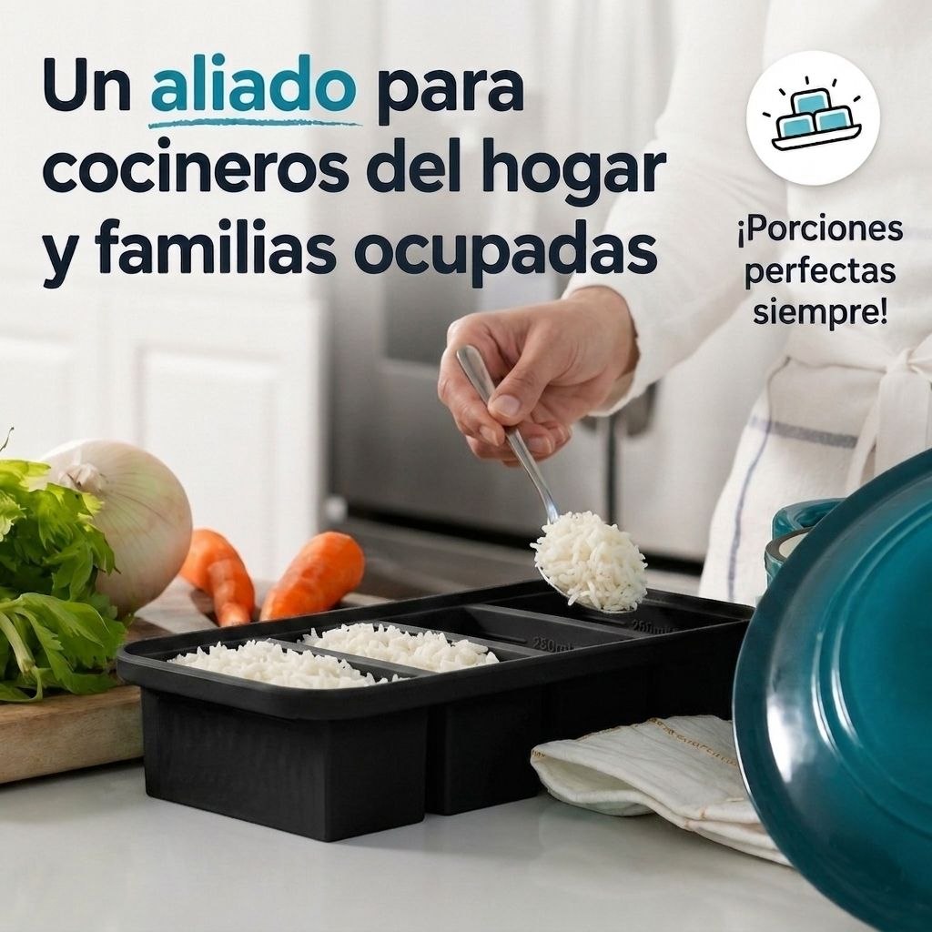 Moldes de silicona para congelar comida | Pack de 2 | De 1/2, 1 y 2 tazas.