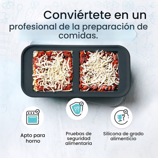 Moldes de silicona para congelar comida | Pack de 2 | De 1/2, 1 y 2 tazas.