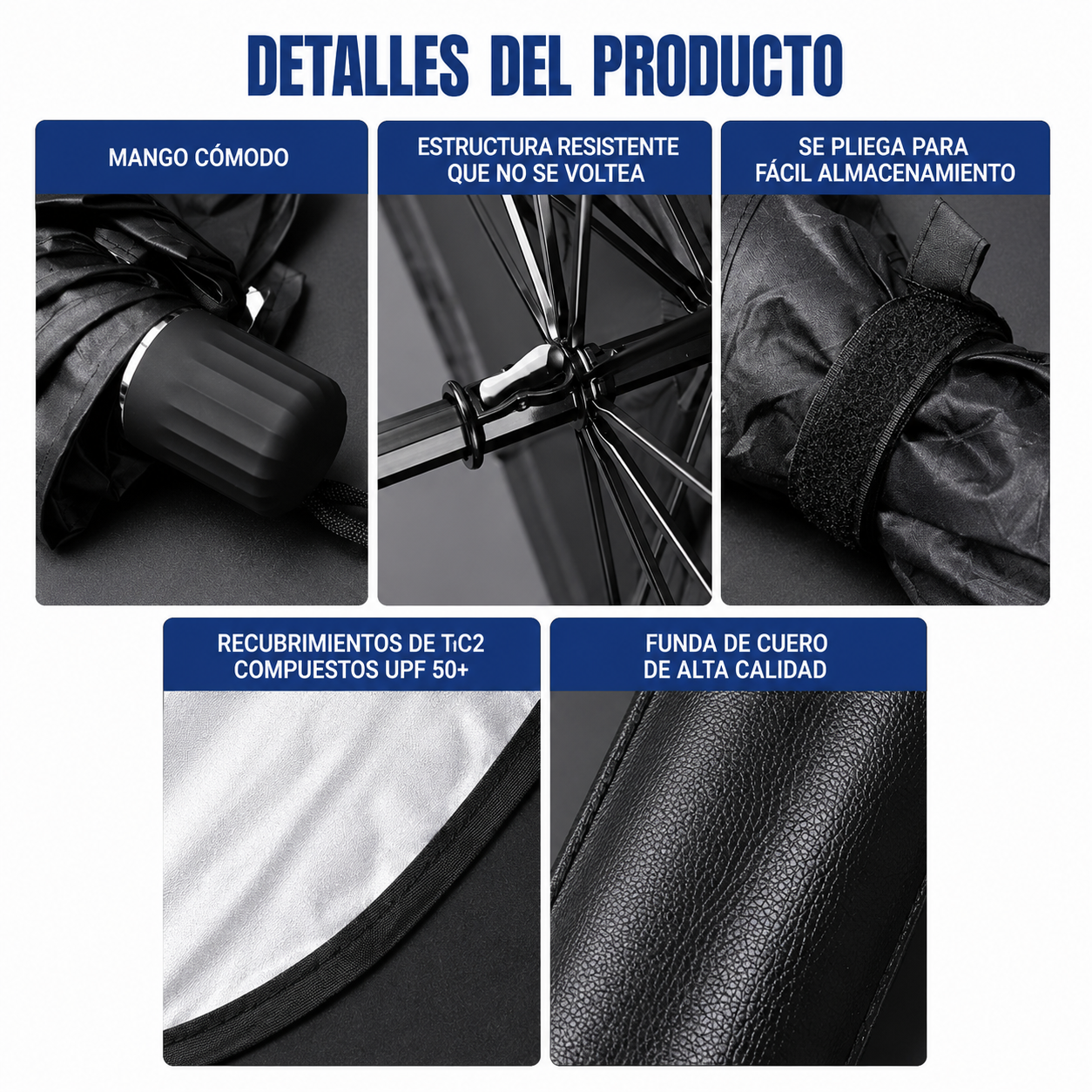 Sombrilla Parasol para vehiculos con proteccion UPF50+