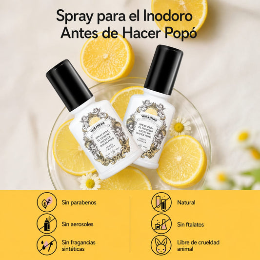 Spray para Inodoro Anti-Olores (Antes de Usar) – Paquete de 2 | 2 oz