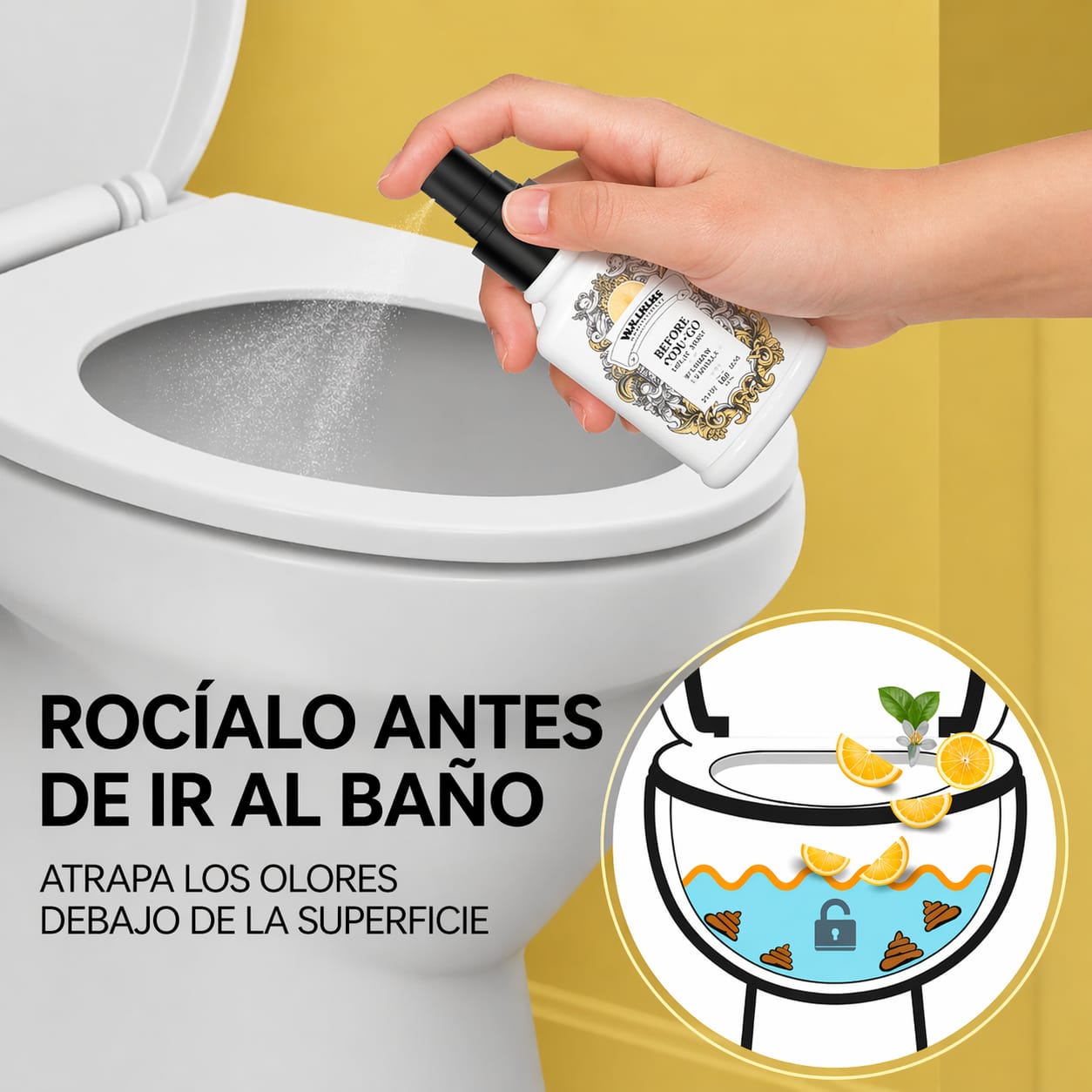 Spray para Inodoro Anti-Olores (Antes de Usar) – Paquete de 2 | 2 oz